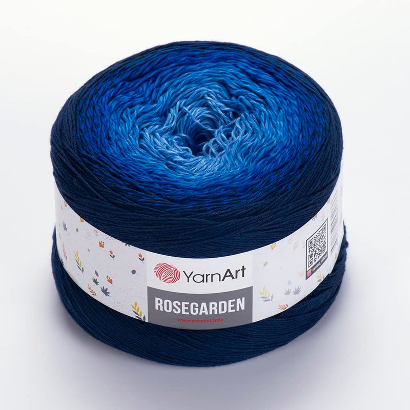 Yarn Art Flowers Rosegarden 100 Cotton 250gr 880 oz 1094yds Multicolor Cotton Yarn Rainbow Crochet Yarn Spring Summer 325