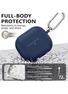 SJet Samsung Galaxy Buds 3 & Pro Case Cover with Cleaner Kit, Soft Silicone Case with Carabiner(Blue)  - Image 3