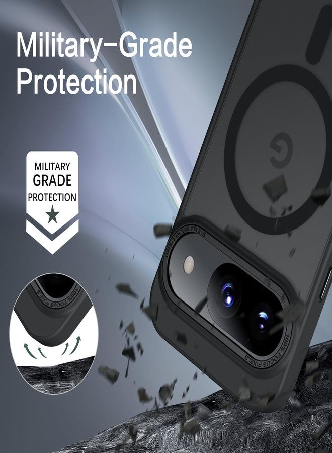 بنتوبين جراب BENTOBEN لهاتف Google Pixel 9 [متوافق مع Magsafe]، جراب حماية شفاف غير لامع رفيع مقاوم للصدمات لهاتف Google Pixel 9 6.3 بوصة 2024، أسود - Image 4