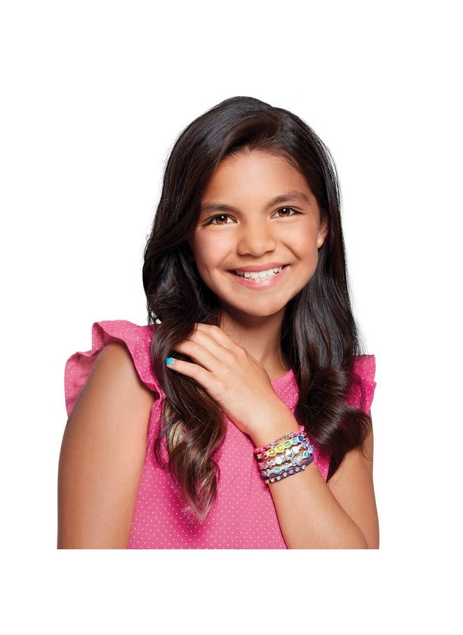 Make It Real Make It Real: Rainbow Bling Bracelets Kit - Create 5 Unique Cord Charm Bracelets, 82 Pieces, Includes Play Tray, All-In-One, DIY Kit, Tweens & Girls, Arts & Crafts, Kids Ages 8+  - Image 5
