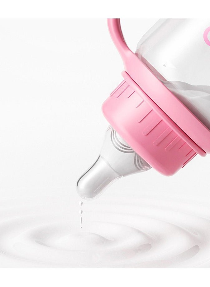 Algo Baby Milk Bottle - Cute Cartoon Design, BPA-Free Anti-Colic 120ml Standard Neck PP Feeding Bottle with Leakproof Silicone Cap, Durable Baby Bottle for Easy Feeding (Pink) - Image 2