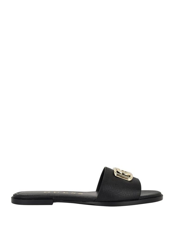 GUESS صندل أدريانا المسطح للنساء، أسود سافيان 002، 37.5 EU - Image 5