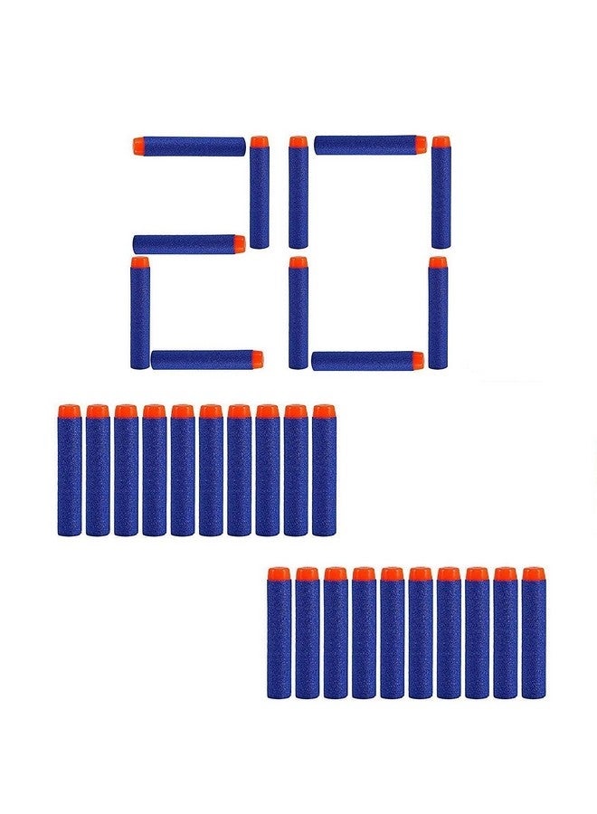 eS³kube Kid Plastic Foam Bullets Pack Compatible for N-Strike Elite Toy Guns (20) - Image 1