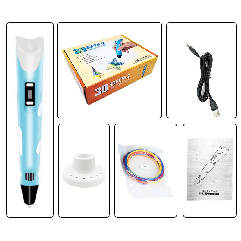 Supply Second Generation 3D Printing Pen Graffiti Painting 3Dpen Children'S Christmas Gift Suit Exclusive Supply - Image 1