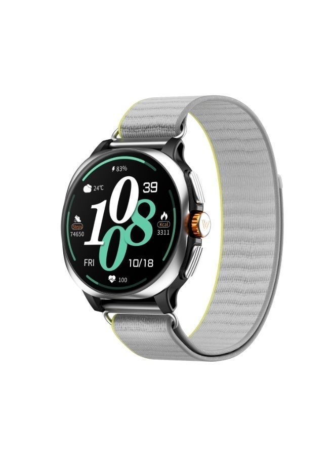 Weofly | Vive 2 Smart Watch (Answer/Make Calls), 1.43" AMOLED Touch Screen Smartwatch for Men Women Fitness Tracker with Up to 10 Days, 5ATM Waterproof (Silver) - Image 1