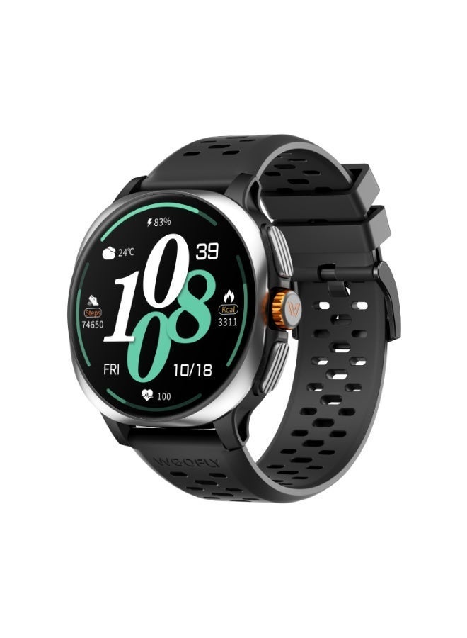 Weofly | Vive 2 Smart Watch (Answer/Make Calls), 1.43" AMOLED Touch Screen Smartwatch for Men Women Fitness Tracker with Up to 10 Days, 5ATM Waterproof (Silver) - Image 2