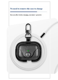 Generic Headset Case Protective Cover with Hanging buckle for Airpods pro  2 (Black)  - Image 4