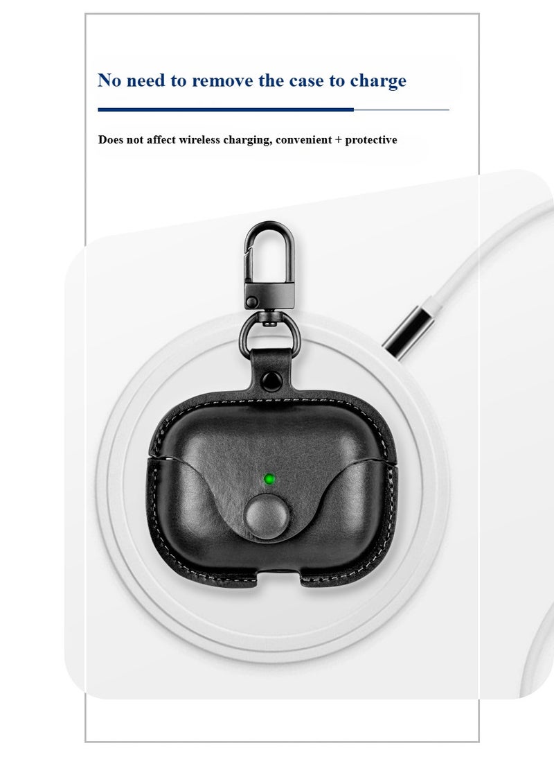 Headset Case Protective Cover with Hanging buckle for Airpods pro  2 (Black) - Image 4