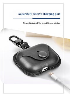 Generic Headset Case Protective Cover with Hanging buckle for Airpods pro  2 (Black)  - Image 3