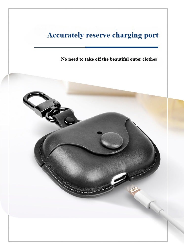 Headset Case Protective Cover with Hanging buckle for Airpods pro  2 (Black) - Image 3