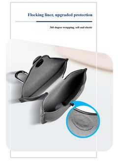 Generic Headset Case Protective Cover with Hanging buckle for Airpods pro  2 (Black)  - Image 5