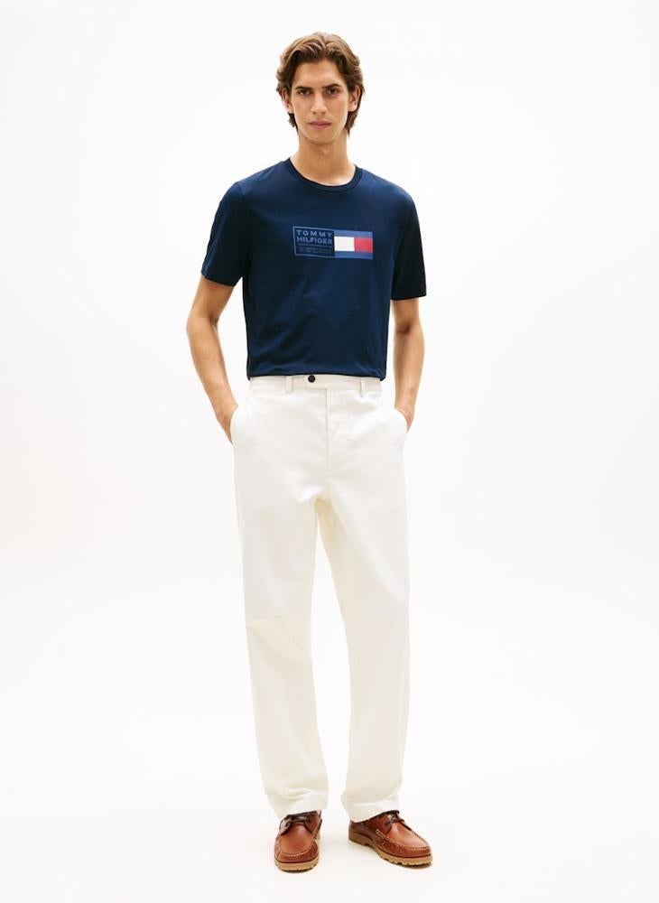TOMMY HILFIGER Logo Jersey Crew Neck T-Shirt - Image 5