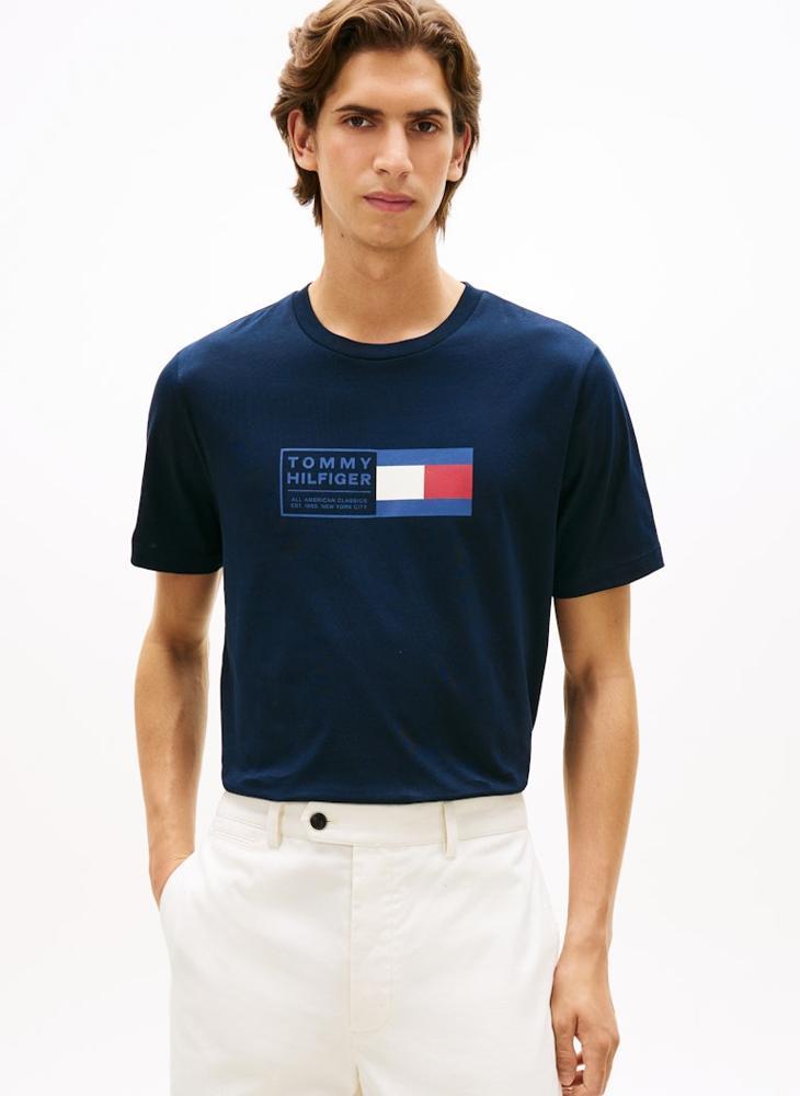 TOMMY HILFIGER Logo Jersey Crew Neck T-Shirt - Image 2