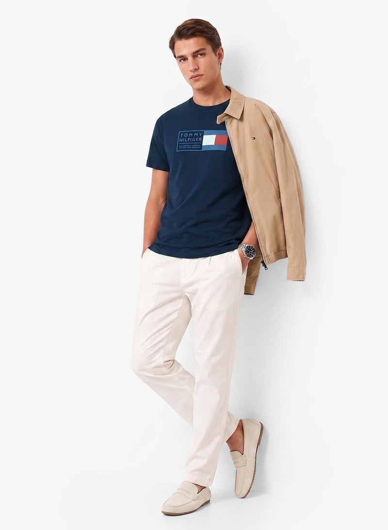 TOMMY HILFIGER Logo Jersey Crew Neck T-Shirt - Image 1