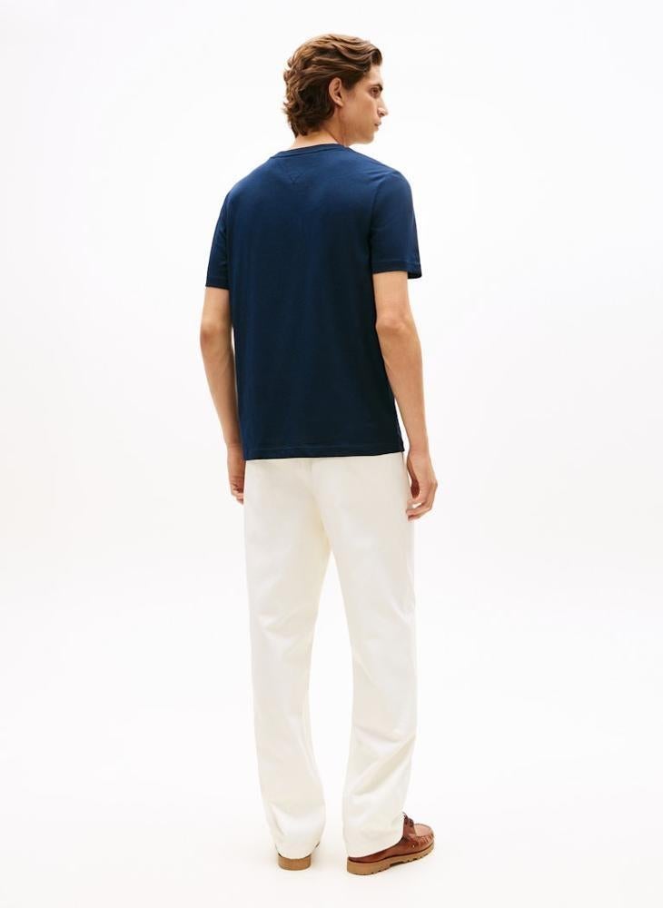 TOMMY HILFIGER Logo Jersey Crew Neck T-Shirt - Image 3