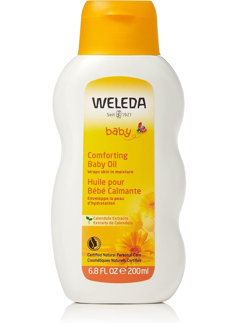 Weleda زيت ويليدا للأطفال بالكالندولا (خالي من العطور) 200 مل – زيت مرطب لطيف لبشرة الأطفال الحساسة - Image 1
