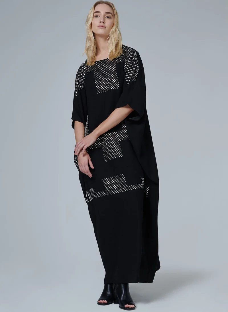 leem Geometric Studded Kaftan