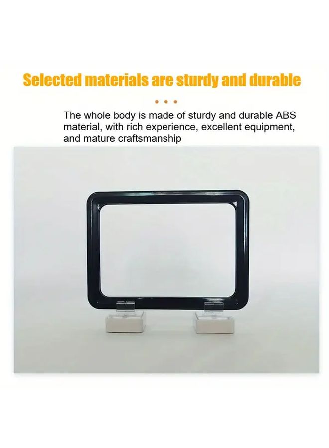 Magnetic Display Stand Double Sided Card Frame White 35x31mm Desktop Organizer - Image 2
