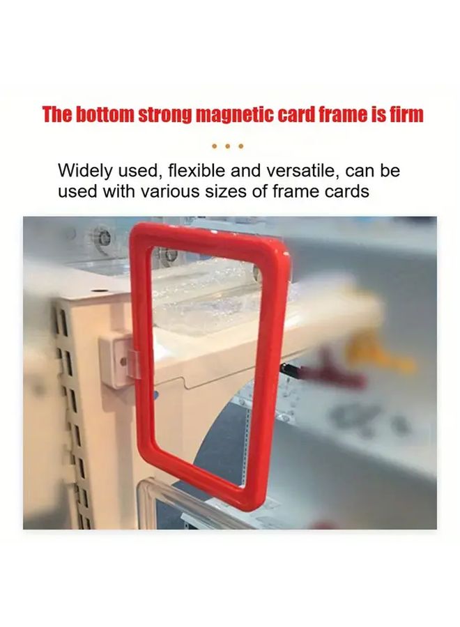 Magnetic Display Stand Double Sided Card Frame White 35x31mm Desktop Organizer - Image 3