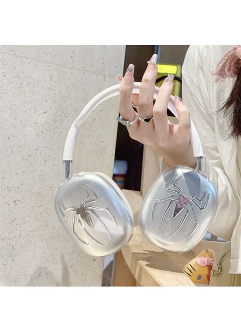 Spider Airpods Max Protective Cover Transparent TPU Soft Shell Bluetooth Headset Headset Shell Earmuff Head-Specifications:Airpods Max Silver