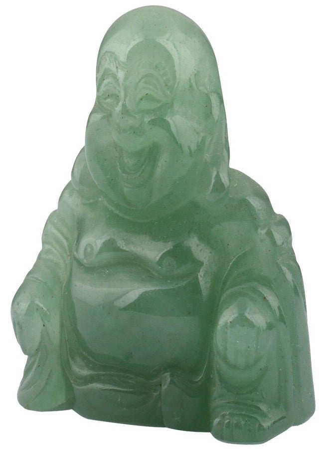 mookaitedecor Green Aventurine Happy Buddha Crystal Figurine Carved Statue Pocket Stone Home Decoration 1.5 inch - Image 1
