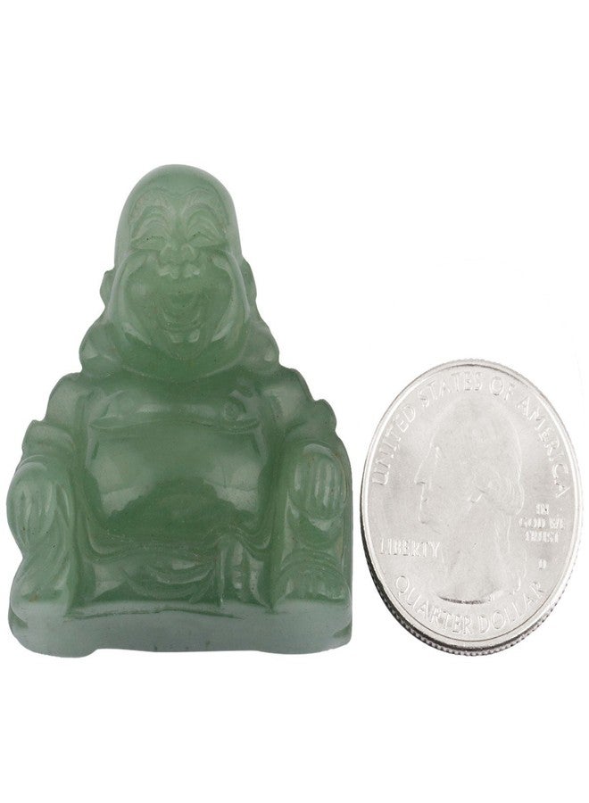 mookaitedecor Green Aventurine Happy Buddha Crystal Figurine Carved Statue Pocket Stone Home Decoration 1.5 inch - Image 3