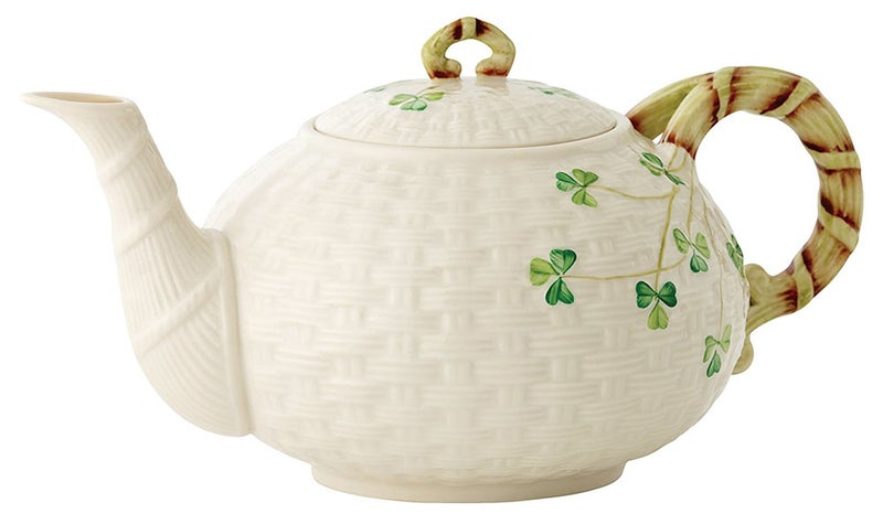 Belleek Belleek Group Shamrock Teapot 35 Fluid Ounce White 