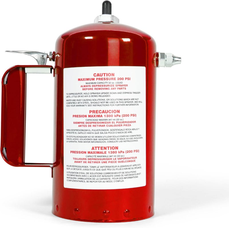 Sure Shot A1000R 1 Quart Enameled Steel Sprayer - Durable Red Design for Versatile Applications - Image 2