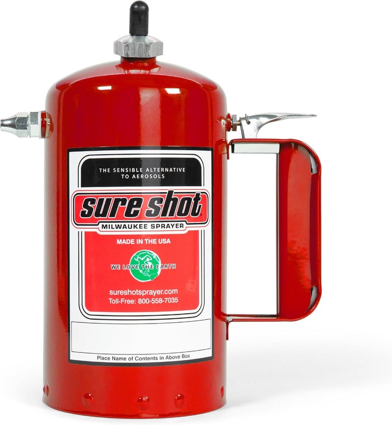 Sure Shot A1000R 1 Quart Enameled Steel Sprayer - Durable Red Design for Versatile Applications - Image 1