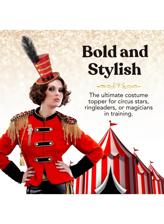 Dress Up America Dress-Up-America Ringmaster Hat Headband - Perfect for Ring Master Costume Female, Women, Themed Costumes, Womens Ringmaster Hat, Lion Tamer Costume, and Mini Top Hat  - Image 5