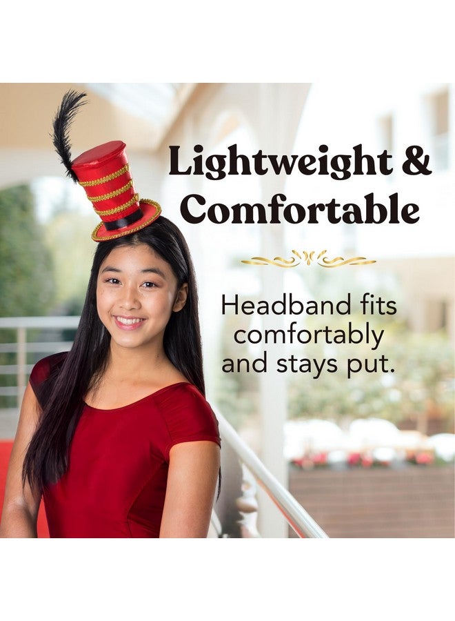 Dress Up America Dress-Up-America Ringmaster Hat Headband - Perfect for Ring Master Costume Female, Women, Themed Costumes, Womens Ringmaster Hat, Lion Tamer Costume, and Mini Top Hat  - Image 3