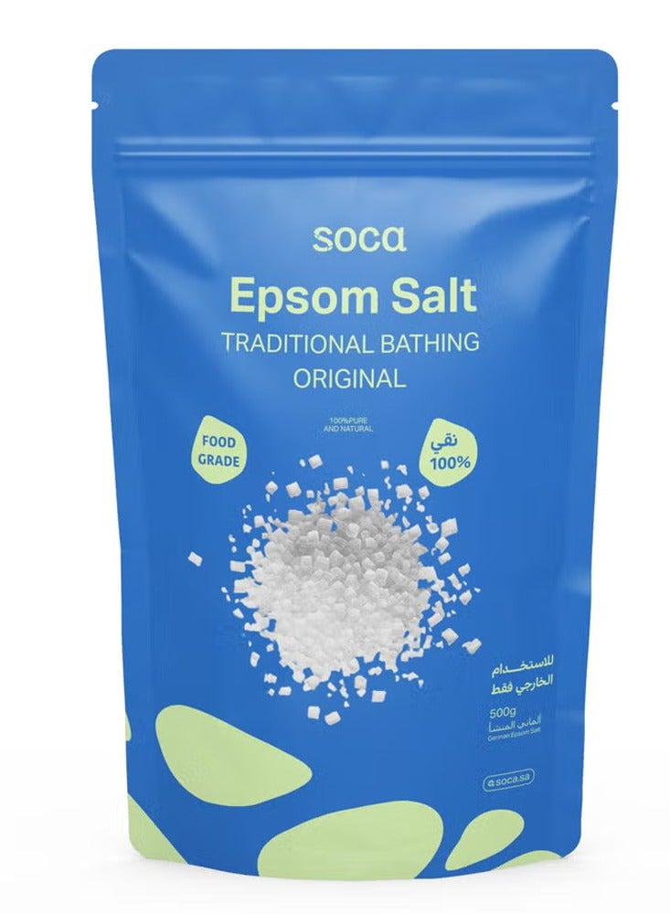 SOCA-100% Pure German Epsom Salt (English Salt) - 500g
