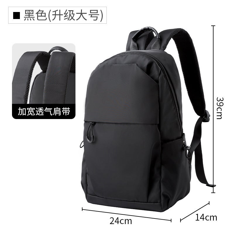 Mini Japanese Style Ins Casual Lightweight Summer Womens Backpack Fashionable Student New Model Simple Design Dual Shoulder Bag Black upgraded large size (thick sponge shoulder strap) 