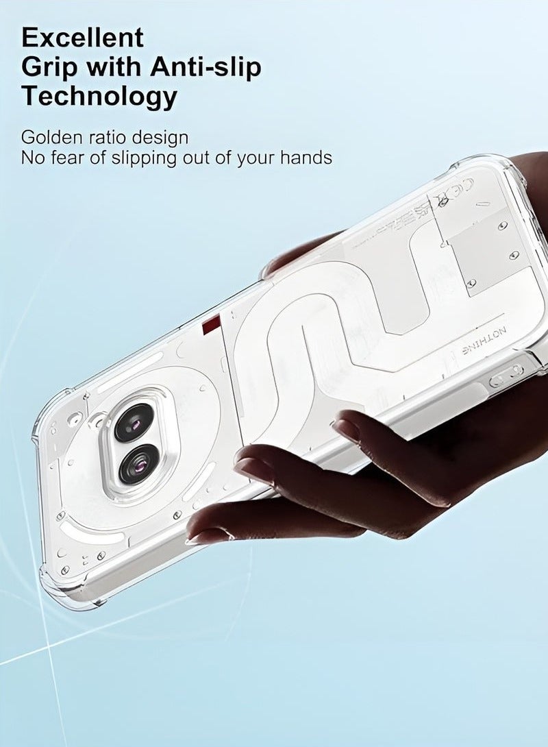 TIGER Nothing Phone 2a Clear Case Cover | Reinforced Corner Bumper for Extra Drop Protection | Slim Fit & Lightweight Design | Shockproof & Scratch-Resistant | Flexible TPU for Easy Installation | Anti-Yellowing Transparent Cover | Wireless Charging Compatible | Durable Protective Case for Nothing Phone 2a (6.7-inch) - Image 2