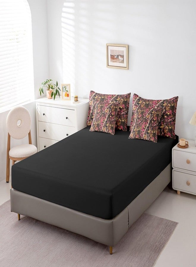 Feelyou Woods Pink Camouflage 7 Pieces Bedding Set, Queen Size Camo Print Bedding Bed in a Bag with Comforter, Sheets, Pillowcases Set Decor Cabin Rustic Bed Set Farmhouse Bedroom Decor - Image 5
