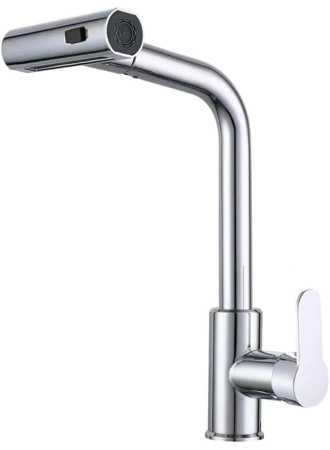 Yalin Pull-Out Kitchen Faucet, Chrome Finish Single Handle Sink Mixer with Dual Spray Modes, 360° Swivel & Easy Installation - Image 2