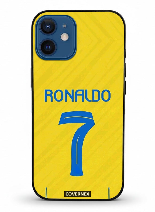 Covernex Apple iPhone 12 Mini Protective Case Cover Printed Featuring Cristiano Ronaldo Jersy Design - Image 2