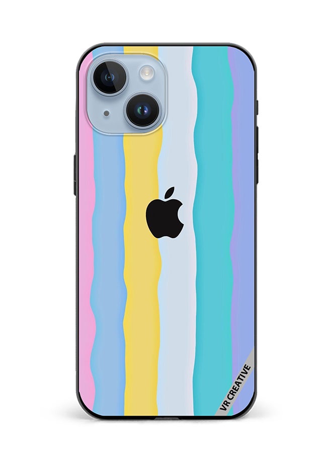 VR CREATIVE Protective Case Cover For Apple iPhone 15 Plus Apple Logo Design Multicolour - Image 1
