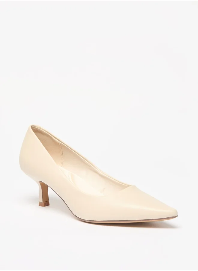 Celeste Women's Solid Pumps with Kitten Heel