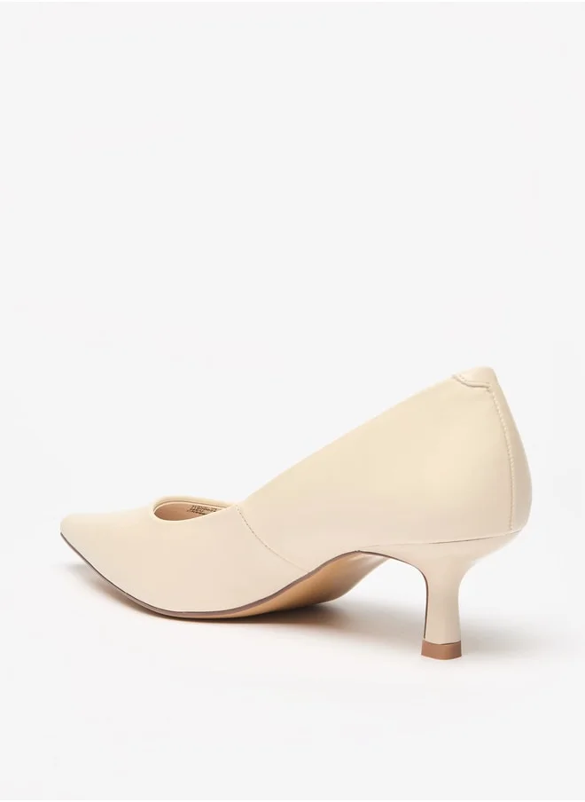 Celeste Women's Solid Pumps with Kitten Heel