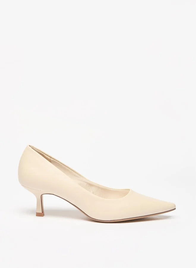 سيليست Women's Solid Pumps with Kitten Heel