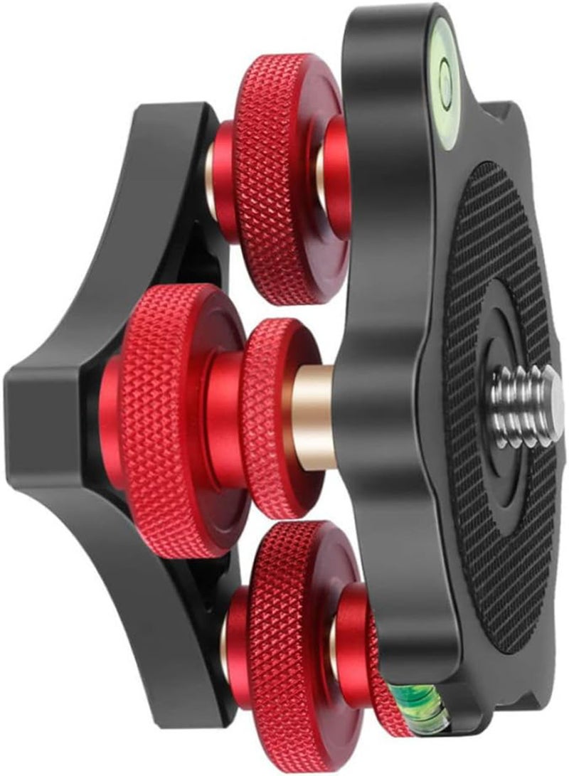 GGOOT Tripod Leveler Tri-Wheel Base with Bubble Level 3 Adjustment Dials Precision for Cameras Photography, Tripod Leveler,Tri-Wheel Leveler,Tripod Base,Tri-Wheel Leveling Base,Levelling Base - Image 2