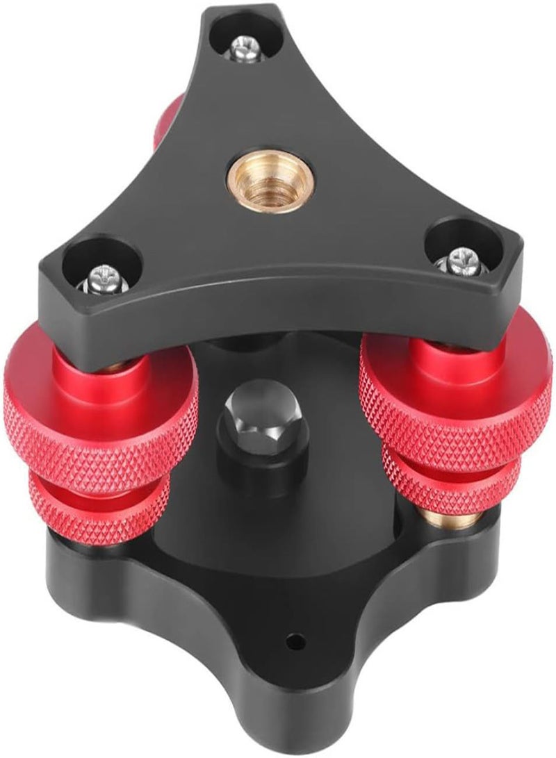GGOOT Tripod Leveler Tri-Wheel Base with Bubble Level 3 Adjustment Dials Precision for Cameras Photography, Tripod Leveler,Tri-Wheel Leveler,Tripod Base,Tri-Wheel Leveling Base,Levelling Base - Image 4