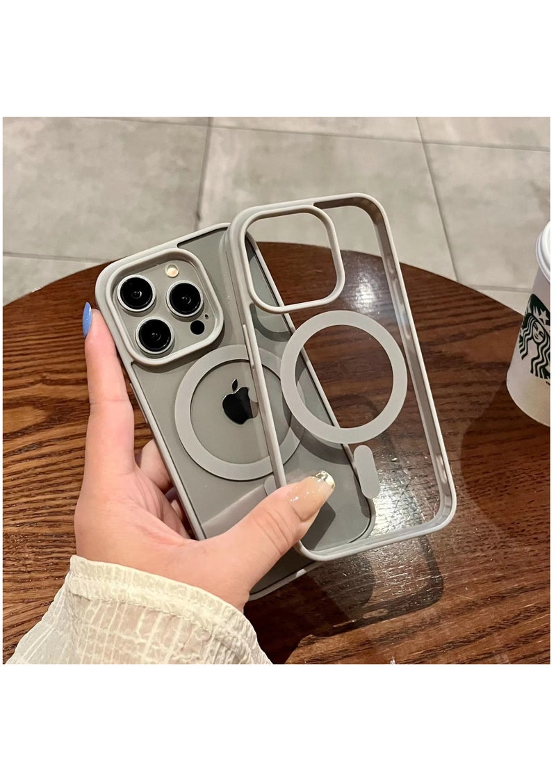 Protective Shockproof Ultra Slim Bumper Designed Magnetic MagSafe Case Cover For Apple iPhone 15 Pro Max Natural  - Image 2