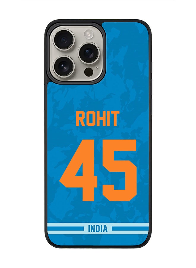 Stylizedd For iPhone 16 Pro Max Case [Compatible with MagSafe] Slim Magnetic cover Phone Case iPhone 16 Pro Max -India Rohit Sharma Jersey No 45 - Image 1