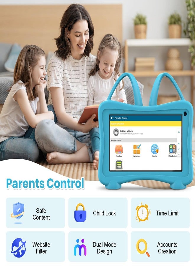 Trayoo Kids Tablet 7 Toddler Children's Learning Tablet with WiFi, YouTube, Parental Control, Durable Case Education Learning Apps for Boys Girls (Blue) - Image 3