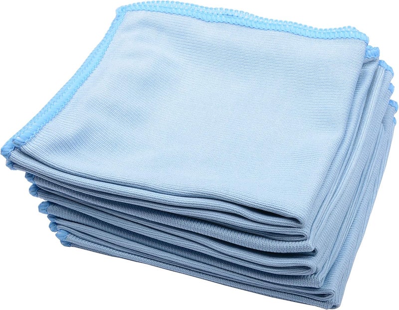 MUZOCT 8Pcs Microfiber Towel Cleaning Cloth Mop 12x12 inch for Glass Windows Mirrors Home Kitchen Car Wide range compatible material - Image 1