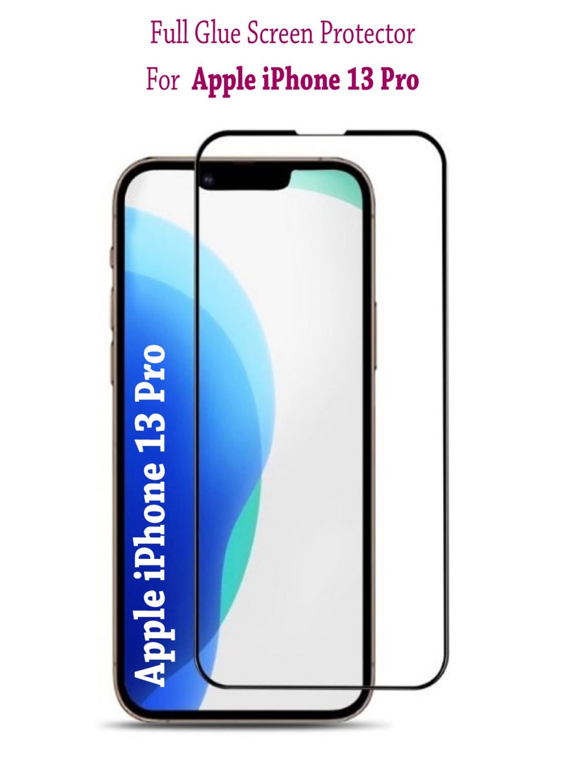 Apple iPhone 13 Pro Screen Protector | Tempered Glass Screen Protector Full HD Quality With Anti-Scratch Edge to Edge Coverage Including Easy Installation Kit - Black - Image 1