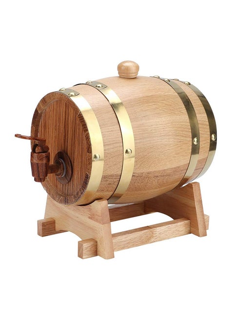 Wine Barrel, 1.5L White Oak Aging Barrel, Whiskey Barrel Dispenser Wine Bucket, Age Your Own Whiskey, Beer, Wine, Bourbon, Tequila, & More