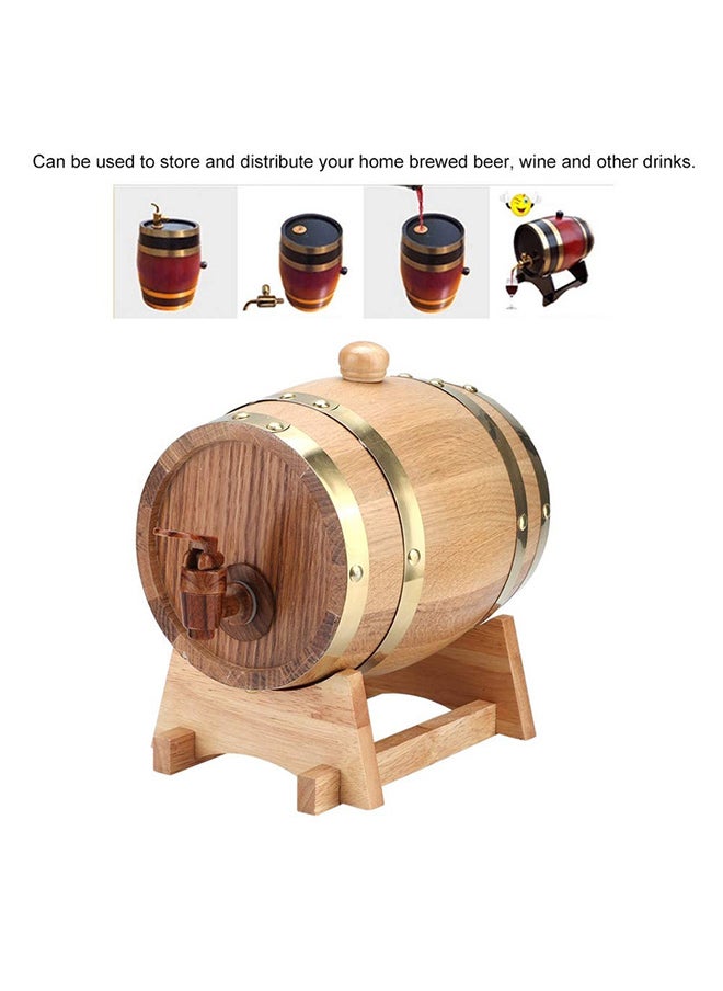 Wine Barrel, 1.5L White Oak Aging Barrel, Whiskey Barrel Dispenser Wine Bucket, Age Your Own Whiskey, Beer, Wine, Bourbon, Tequila, & More